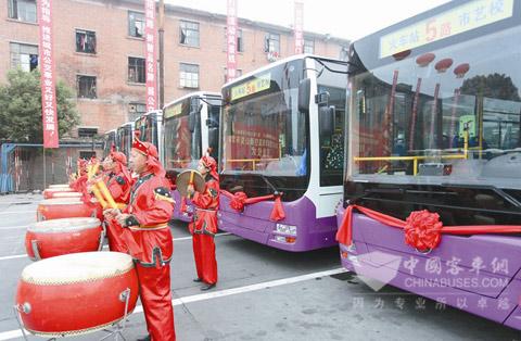 30 Luxury King Long City Buses with Air-conditioner Run in Shiyan